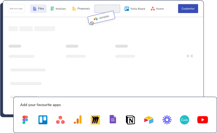 Client portal graphics
